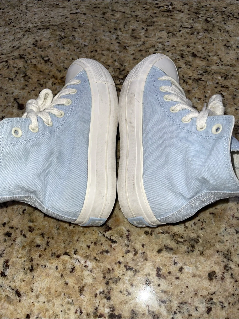 Converse High-Top Canvas Sneakers in Light Blue